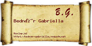 Bednár Gabriella névjegykártya